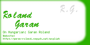 roland garan business card